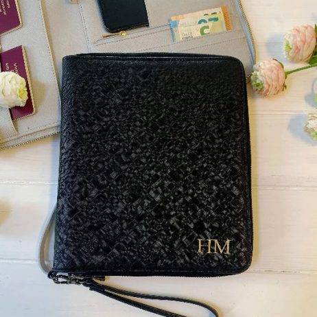 Personalised Travel Organiser, Premium Travel Document Wallet Holder - Initials