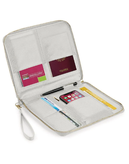Personalised Travel Organiser, Premium Travel Document Wallet Holder - Initials