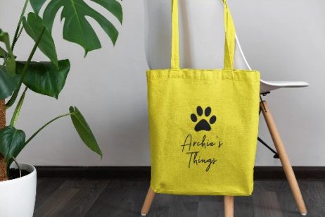 Personalised Dog Bag: Paw Print Tote Bag for Devoted Dog Lovers