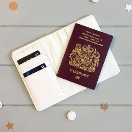 Personalised Passport Holder Set, Initial Passport Holder and Luggage Tag