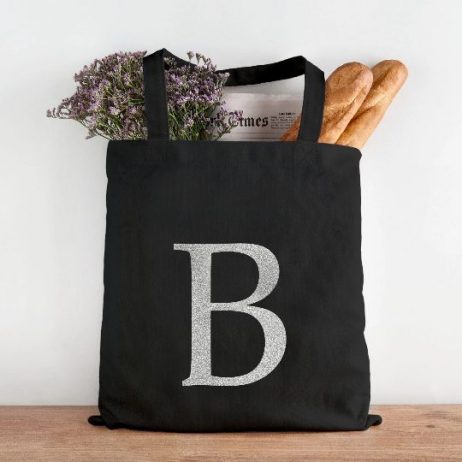 Personalised Initial Tote Bag, Personalised Alphabet Tote Bag