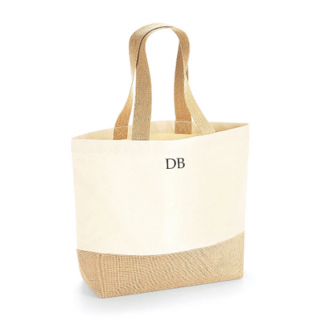 Personalised Beach Bag: Monogrammed Holiday Tote Jute Bag