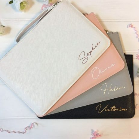 Personalised Bridesmaid Bag, Bridesmaid Pouch, Women's Clutch Bag, Bridesmaid Proposal Gift, Hen Party Gift