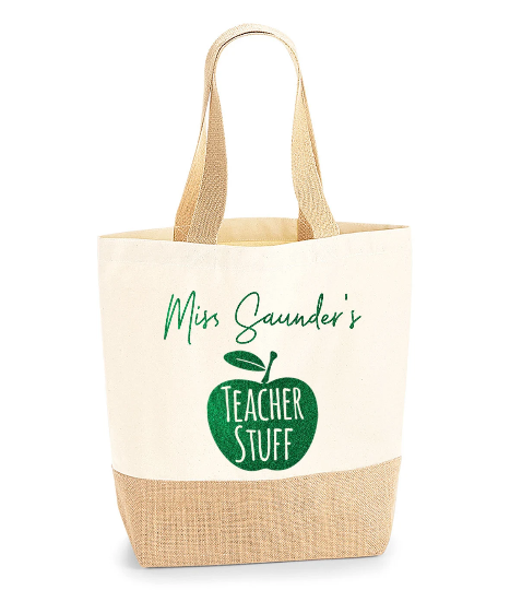 Personalised Teacher Jute Bag Perfect Gifts For Teachers