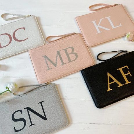 Personalised Pouch Large Monogram Clutch Bag