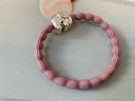 Lupe Elephant Charm Hairband Bracelet - Blush Silver