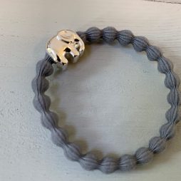 Lupe Elephant Charm Hairband Bracelet - Grey Silver