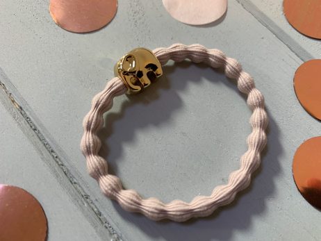 Lupe Elephant Charm Hairband Bracelet - Nude Gold