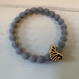 Lupe Wing Charm Hairband Bracelet - Grey Gold
