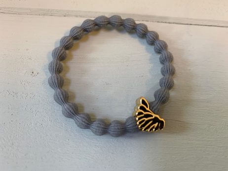 Lupe Wing Charm Hairband Bracelet - Grey Gold