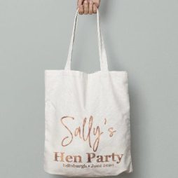 Personalised Hen Tote Bag, Bridesmaid Gift, Personalised Name Hen Do Tote Bag