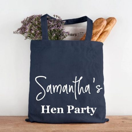 Personalised Hen Tote Bag, Bridesmaid Gift, Personalised Name Hen Do Tote Bag