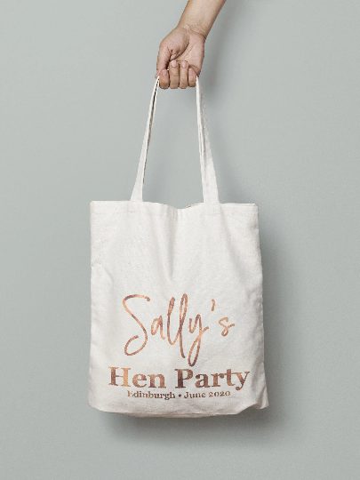Personalised Hen Tote Bag, Bridesmaid Gift, Personalised Name Hen Do Tote Bag