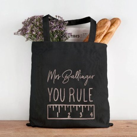 Personalised Teacher Tote Bag You Rule: Teacher's Gifts
