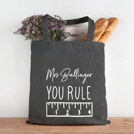 Personalised Teacher Tote Bag You Rule: Teacher's Gifts