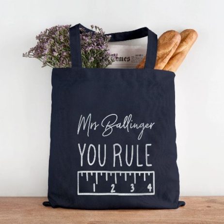Personalised Teacher Tote Bag You Rule: Teacher's Gifts