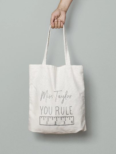 Personalised Teacher Tote Bag, Gift For Teacher
