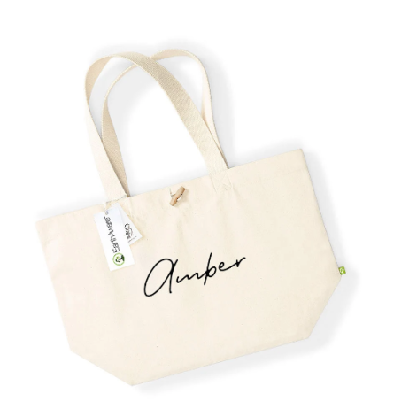 Personalised Large Tote Bag, Personalised Shopping Bag with Name