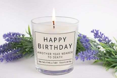 Funny Candles, Happy Birthday Another Year Nearer to..  with Gift Box