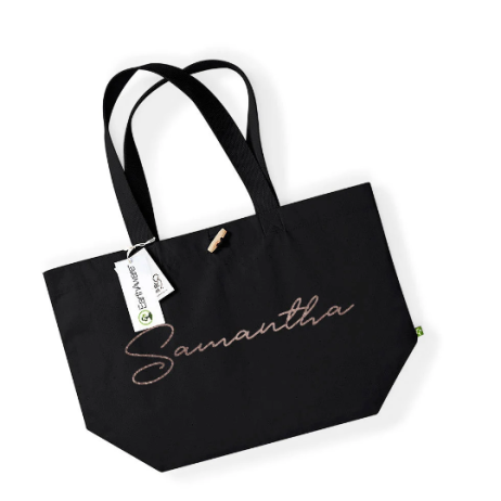 Personalised Large Tote Bag, Personalised Shopping Bag with Name