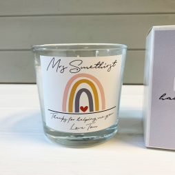 Thank You Teacher Candle, Personalised Scented Large Jar Candle, Teacher Appreciation Gift