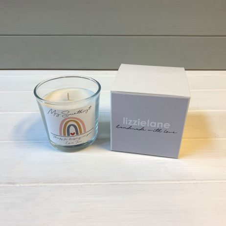 Thank You Teacher Candle, Personalised Scented Large Jar Candle, Teacher Appreciation Gift