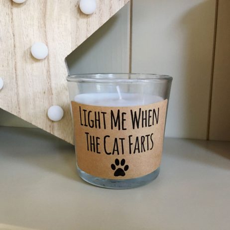 Funny Candle, Light Me When The Cat Farts Candle