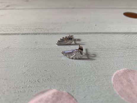 Life Charm Angel Wings Stud Earrings