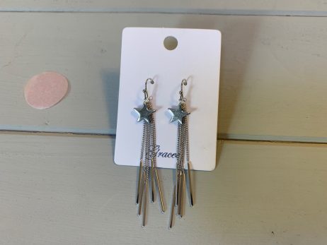 Gracee Jewellery Silver Star Drop Earrings