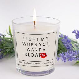Funny Candle, Joke Candle, Light Me When You Want A Blow Job Candle