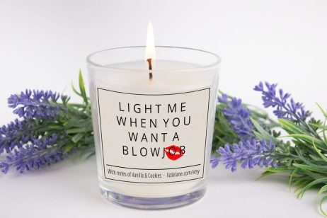 Funny Candle, Joke Candle, Light Me When You Want A Blow Job Candle