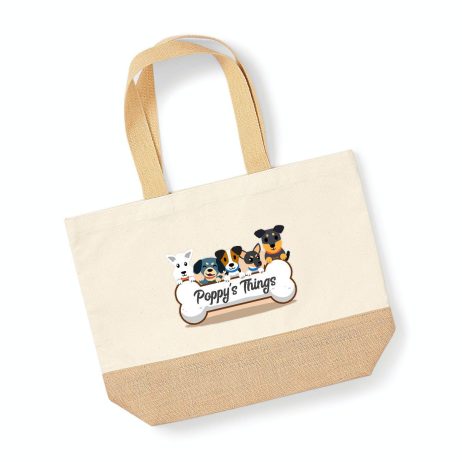 Personalised Dog Bag, Dog Stuff Bag, Dog things Bag, Custom Dogs Name Bag, Dog Mum Gift, Gift for Dog Lover, Puppy Things Bag,New Puppy Gift