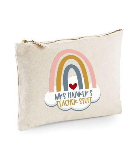 Personalised Rainbow Make Up Bag: Perfect Teacher Gift