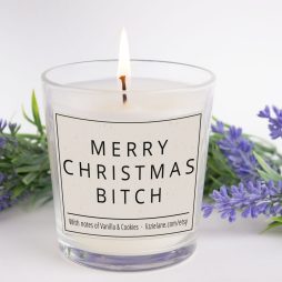 Funny Christmas Gift Candle, Merry Christmas Bitch