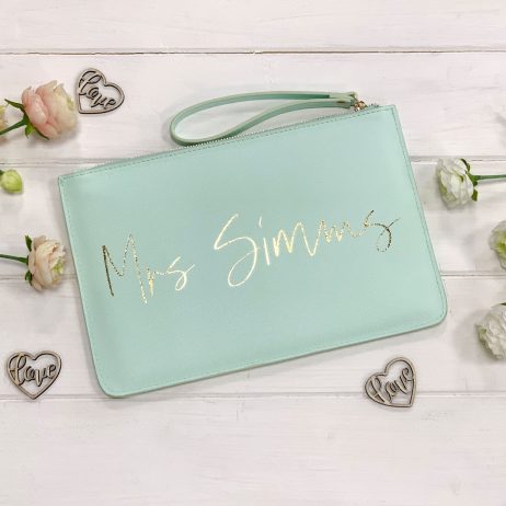 Luxurious Personalised Bride Clutch Bag: The Ultimate Wedding Keepsake