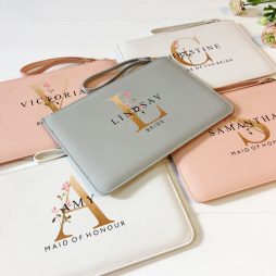 Personalised Name Clutch Bag for Bridesmaid Gift