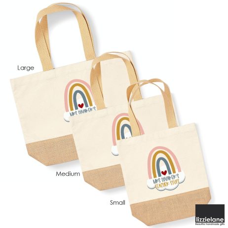 Personalised Teacher Tote Bag, Teacher Tote Bag, School Leaving Gift, Gift For Teacher, Teacher Gifts, Graduation Tote Bag Canvas, School