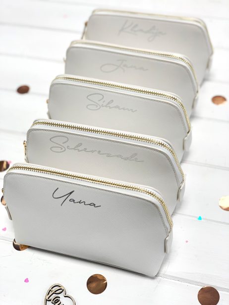 Personalised Cosmetic Bag with Name, Custom Makeup Organizer, Xmas Gift for Her, Wife, Girlfriend, Sister, Auntie, Custom Bridesmaid Gift
