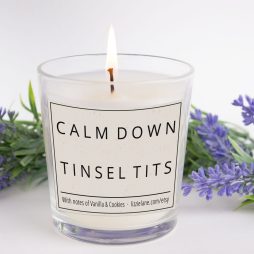 Funny candle, Joke Candle, Tinsel Tits Candle, Scented Candle Gift Set, Secret Santa Gift, Christmas Gift for Her, Funny Candle, Quirky Gift