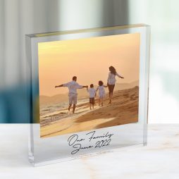 Personalised Photo Acrylic Block with Custom Message Personalised Photo Acrylic Block with Custom Message