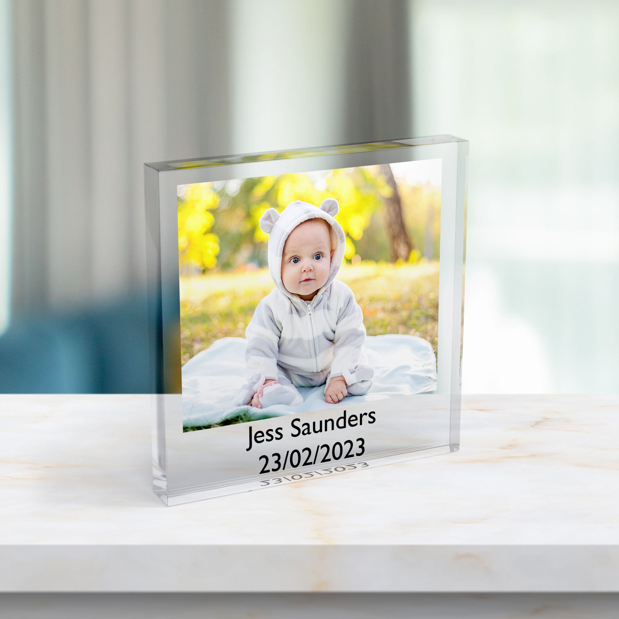 Personalised Photo Acrylic Block with Custom Message Personalised Photo Acrylic Block with Custom Message