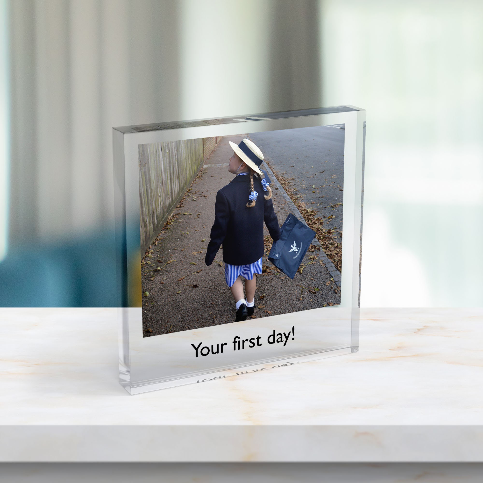 Personalised Photo Acrylic Block with Custom Message Personalised Photo Acrylic Block with Custom Message