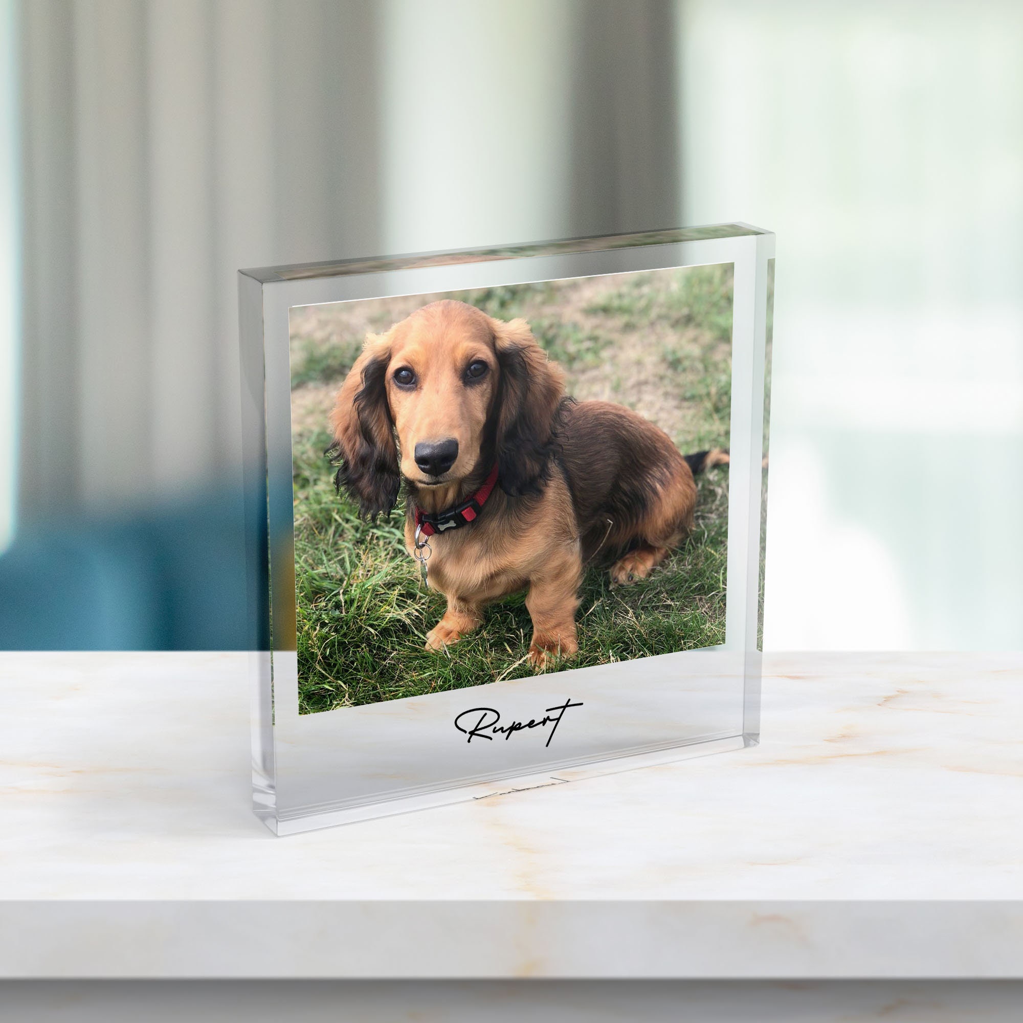 Personalised Photo Acrylic Block with Custom Message Personalised Photo Acrylic Block with Custom Message