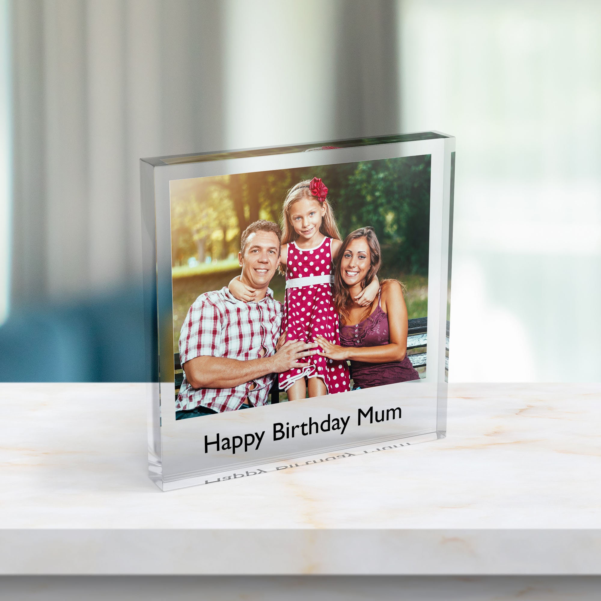 Personalised Photo Acrylic Block with Custom Message Personalised Photo Acrylic Block with Custom Message