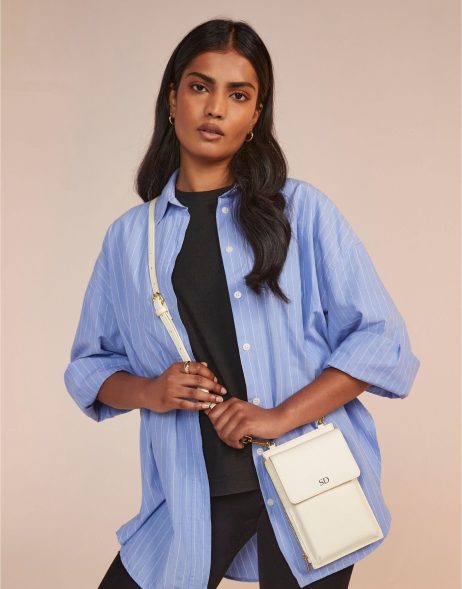 Personalised Phone Bag: Vegan Leather Crossbody Bag with Monogram