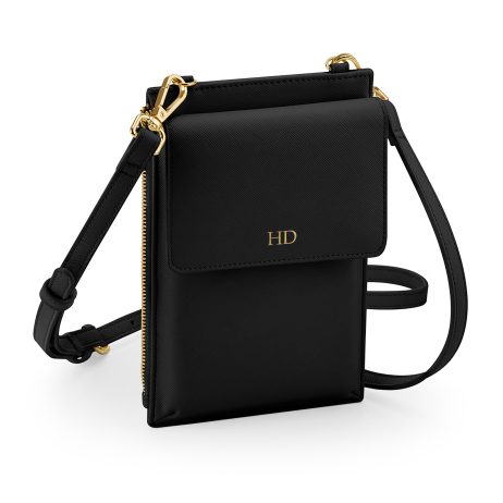 Personalised Phone Bag: Vegan Leather Crossbody Bag with Monogram