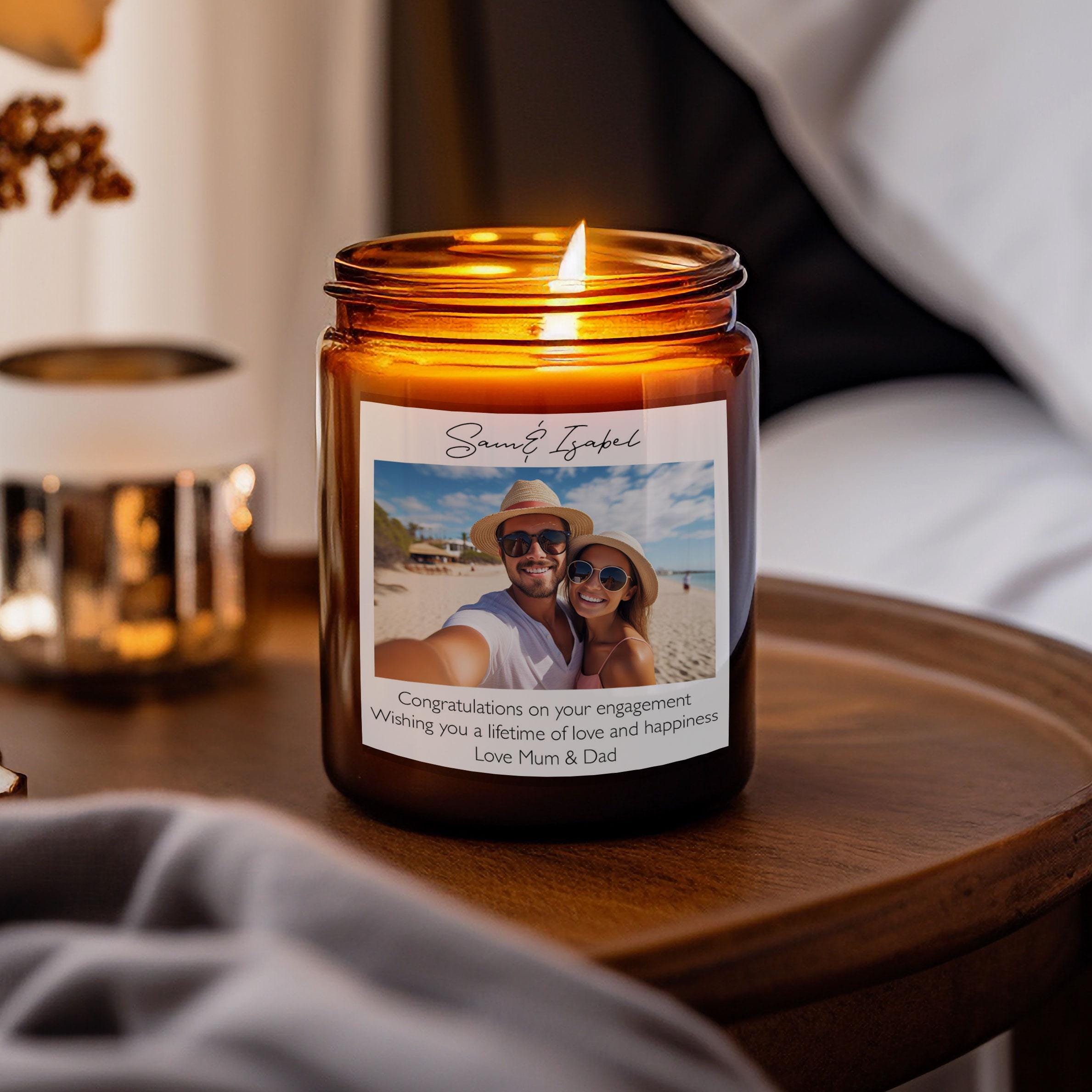 Personalised Photo Candle with Custom Message - Perfect Gift for Birthdays, Best Friends, Grandmas, Engagements, Anniversaries, Gift for Her Personalised Photo Candle with Custom Message - Perfect Gift for Birthdays, Best Friends, Grandmas, Engagements, Anniversaries, Gift for Her