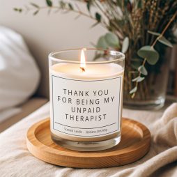 Thank You for Being my Unpaid Therapist, Funny Candles, Best Friend Gift, Funny Birthday Gift, Gift for Her, Coworker Gift, Birthday Present