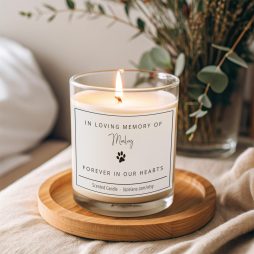 Personalised Pet Memorial Candle, Pet Loss Gift Candle, Pet Sympathy Gift, In Loving Memory, Remembrance Candle for Dogs & Cats