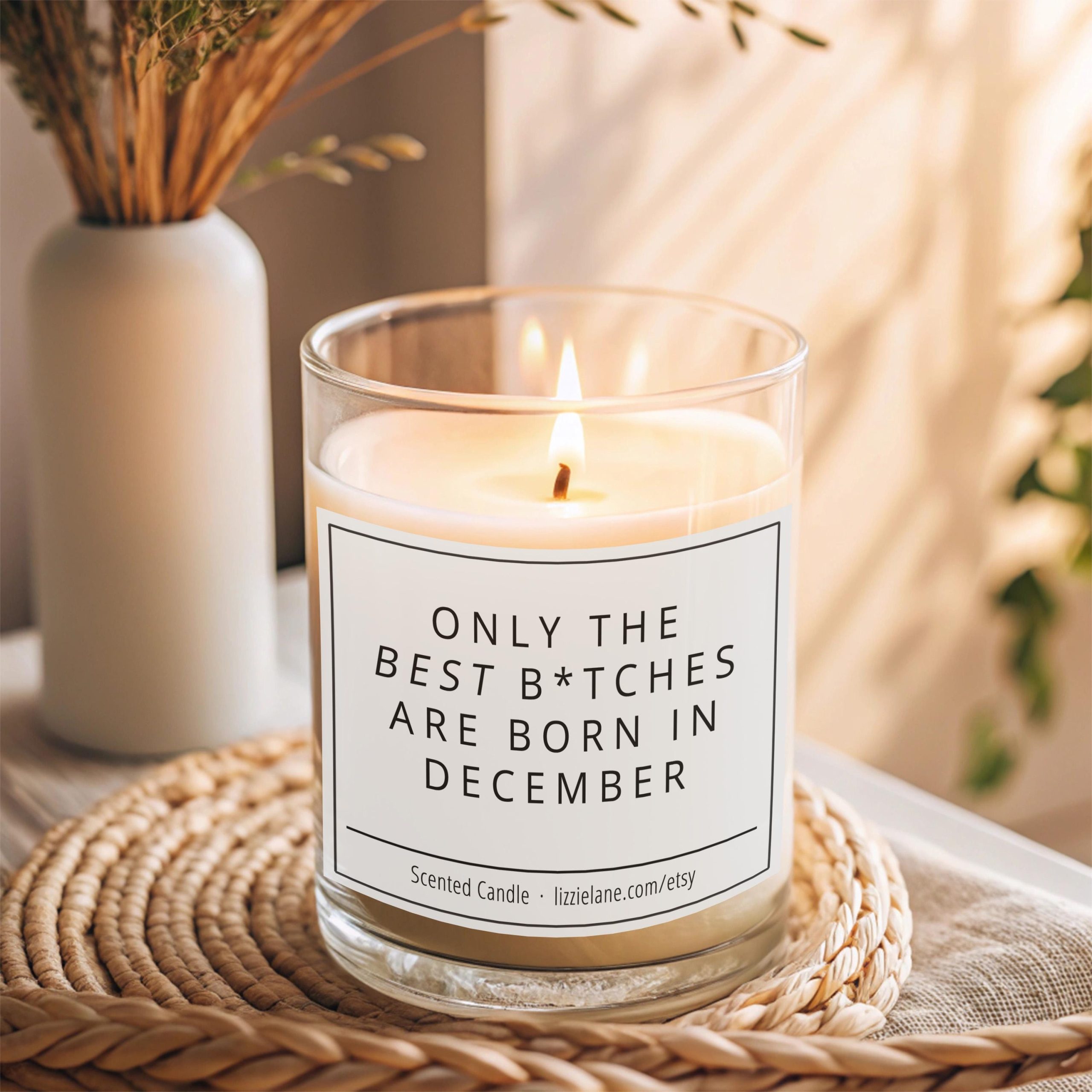 Funny December Birthday Candle, Best Friend Gift, Gift for Sister, Custom Candle Gift, Personalised Birthday Gift, Zodiac Gift Funny December Birthday Candle, Best Friend Gift, Gift for Sister, Custom Candle Gift, Personalised Birthday Gift, Zodiac Gift